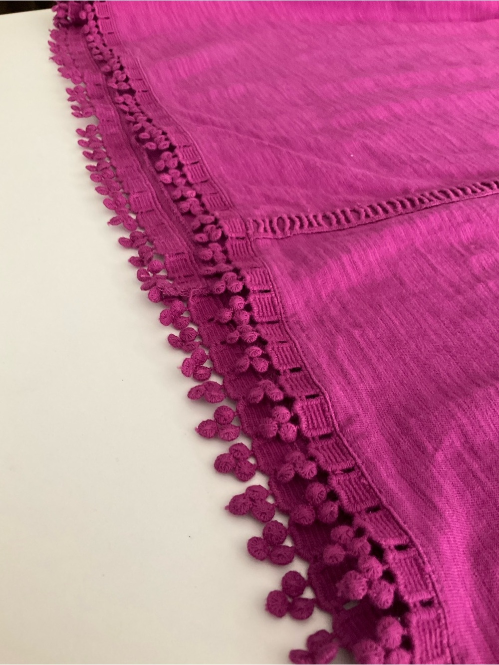 Avenue 14/16 Women's Fuchsia Crochet-Trim Scoop Neck Tunic NWT - Picture 8 of 8
